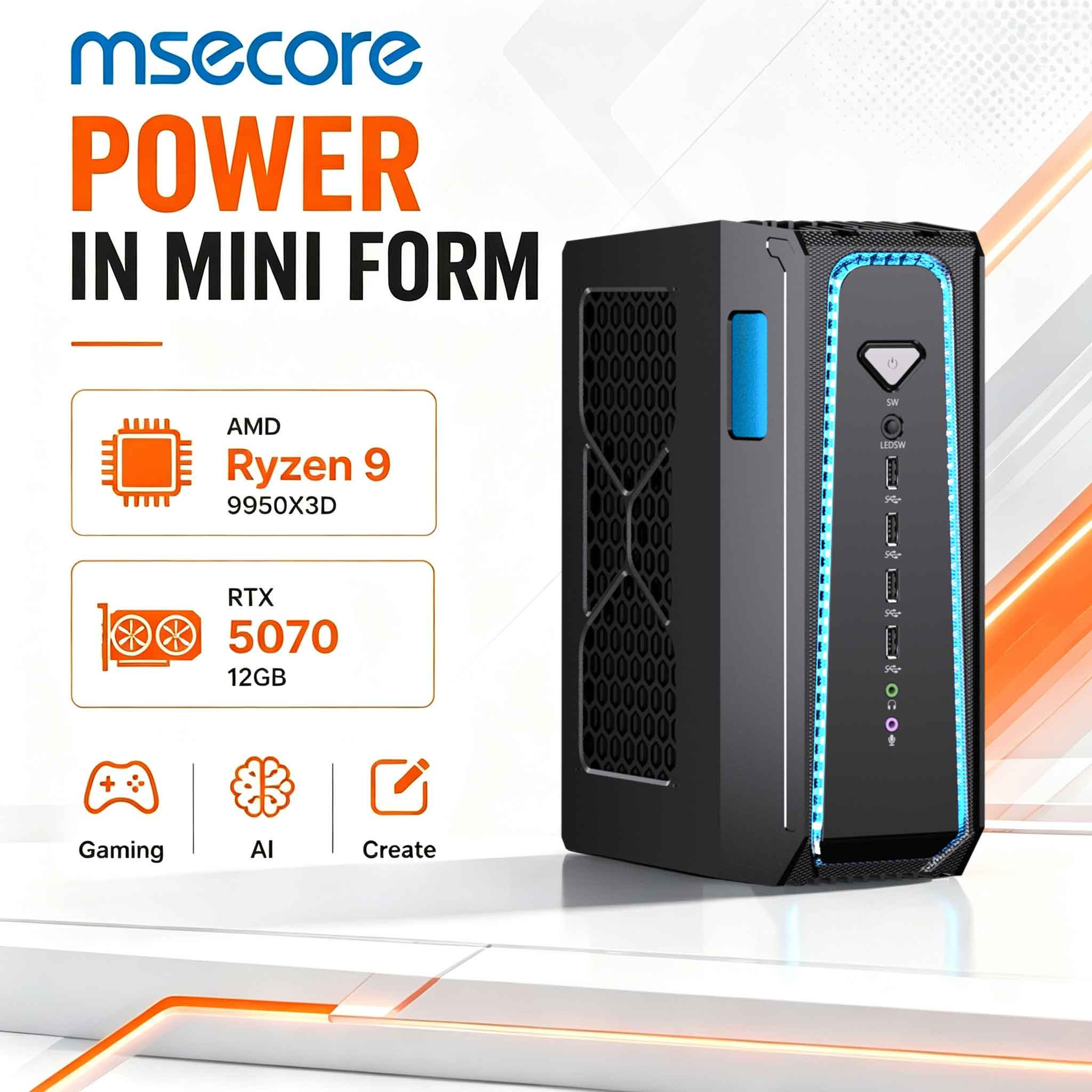 Pc Gaming Liquid - MSECORE Gaming PC met vloeistofkoeling, AMD