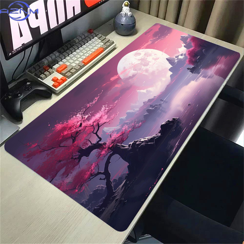 Pc Gaming Pink - Roze Sakura Anime Muismat Landschap Gaming