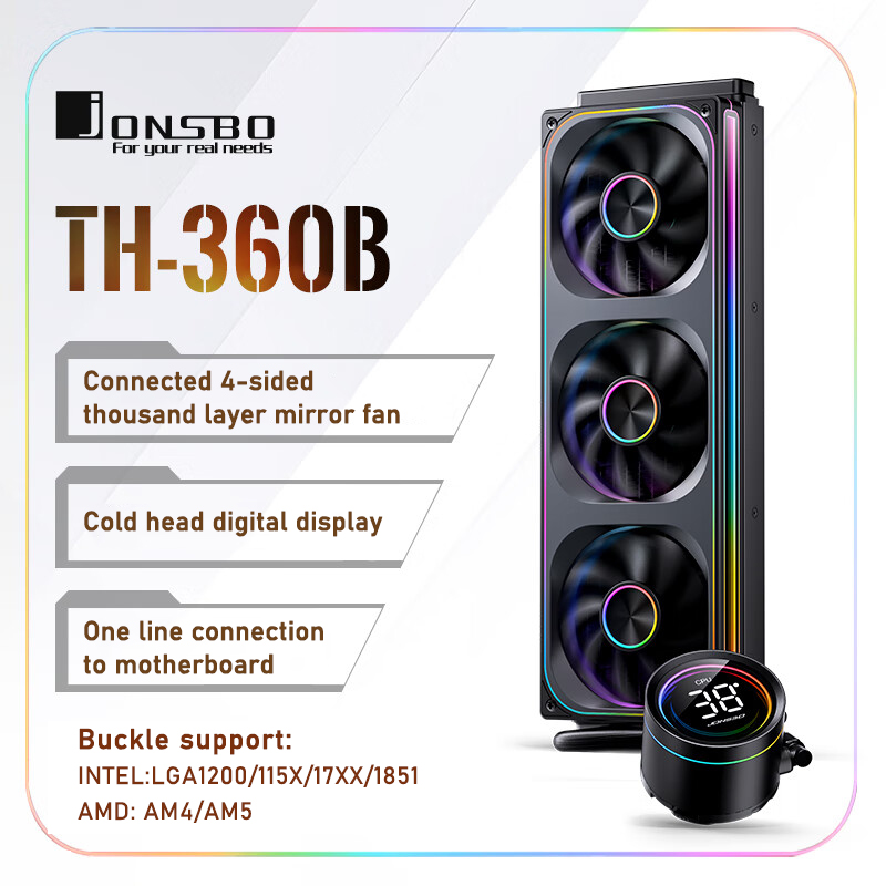 Pc Water Cooling - Jonsbo TH-360 AIO CPU Vloeistofkoeling Geïntegreerde