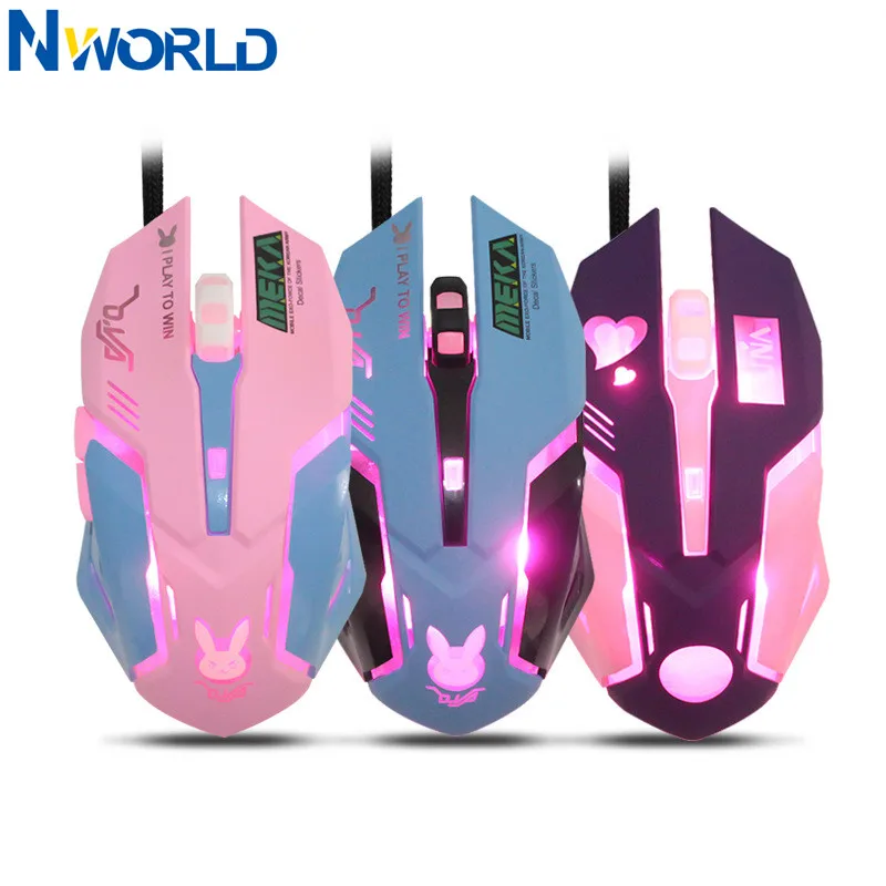 Pc Gaming Pink - OW 6 Knoppen Ademende LED-achtergrondverlichte Gaming
