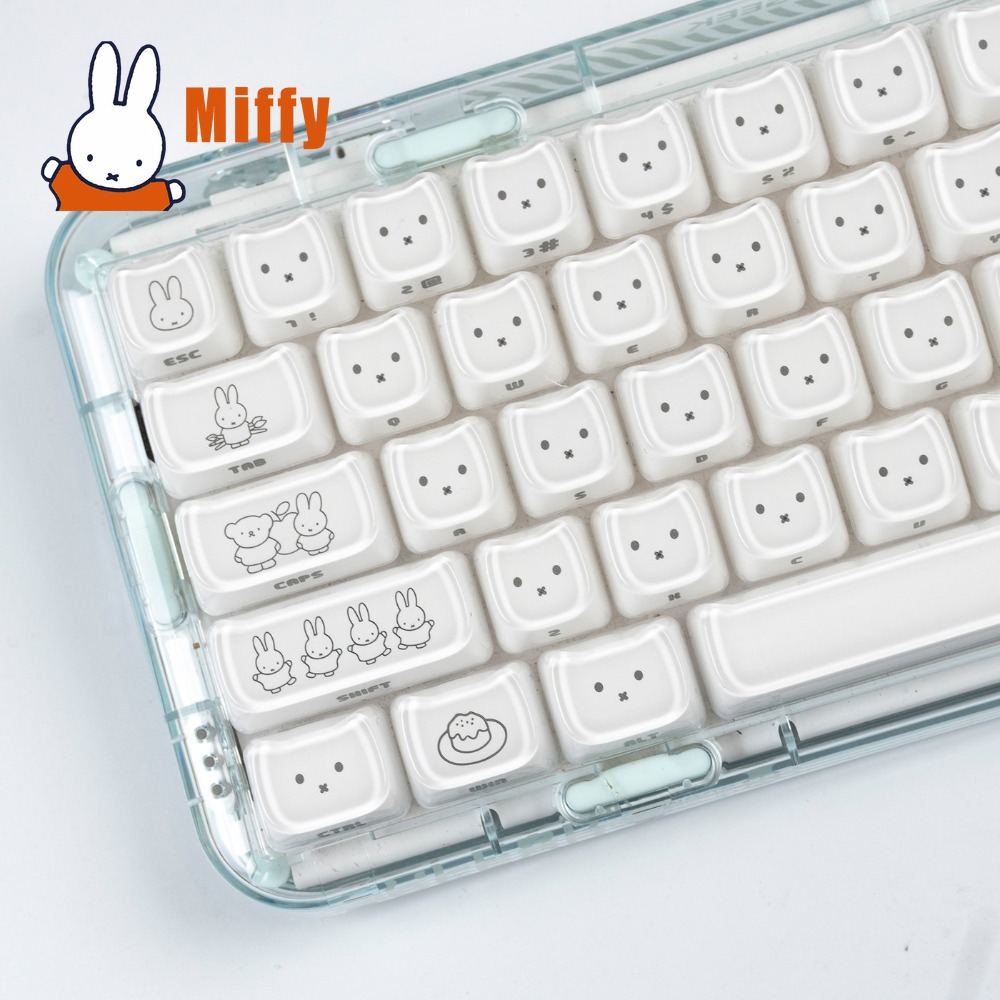 Kawaii Miffy Keycaps Schattig  - Pc Gaming Lounge recensie en prijs