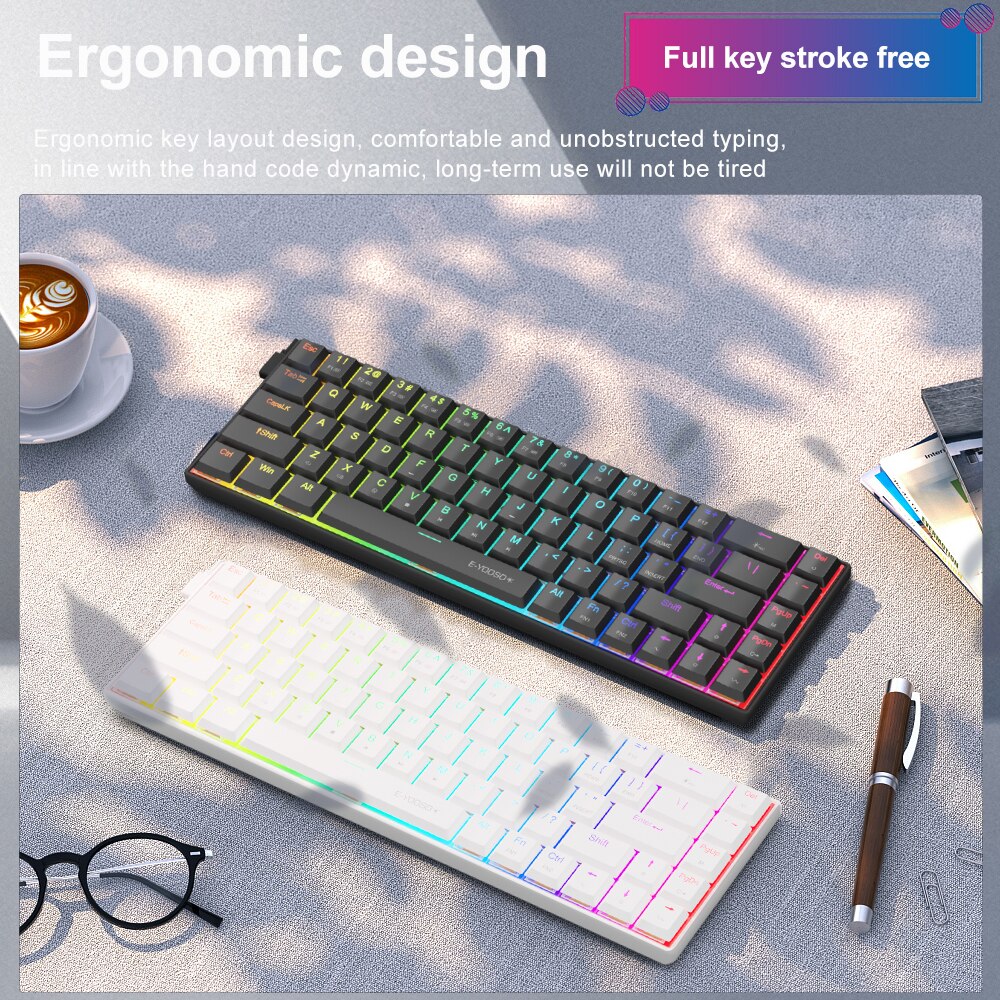 E-YOOSO A68 RGB Mini Slim USB  - Pc Gaming Pink recensie en prijs