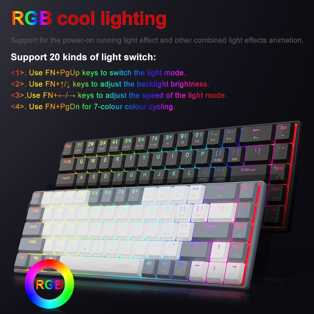 E-YOOSO A68 RGB Mini Slim USB  - Pc Gaming Pink recensie en prijs