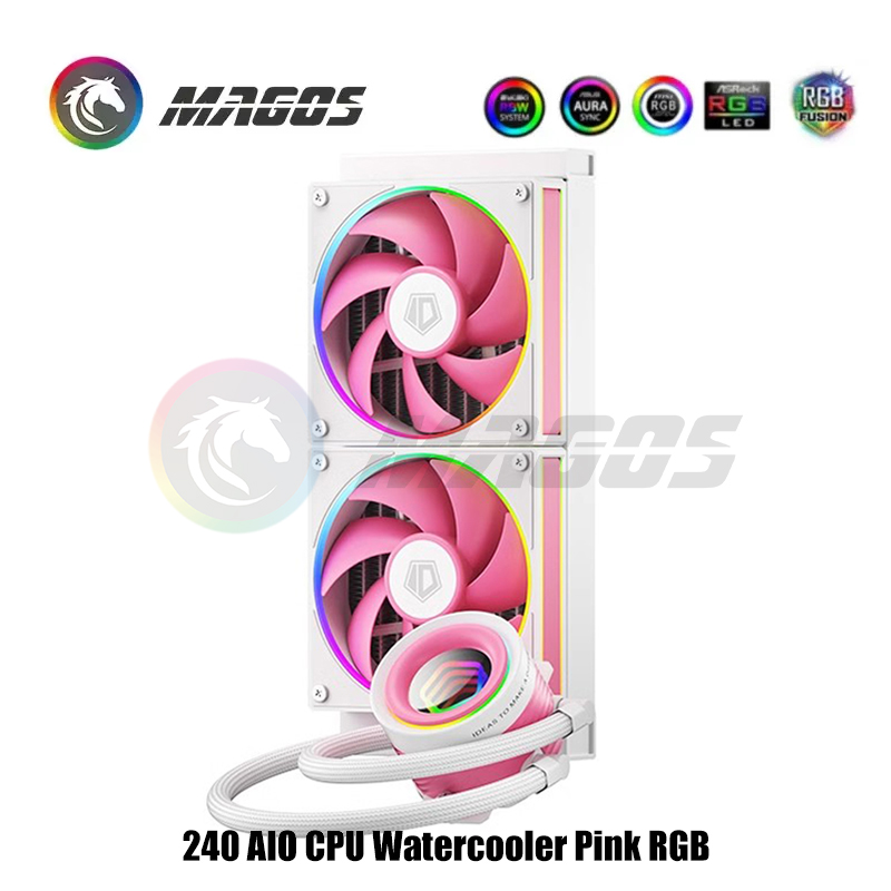 240 AIO CPU Waterkoeler Roze R - Pc Water Cooling recensie en prijs