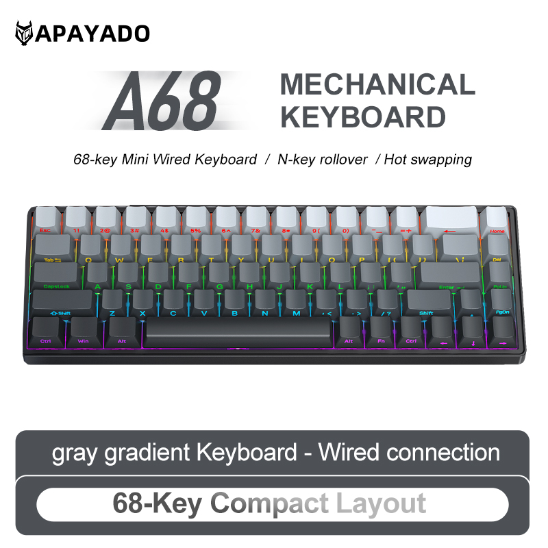 APAYADO A68 Bedraad mechanisch - Pc Gaming Pink recensie en prijs
